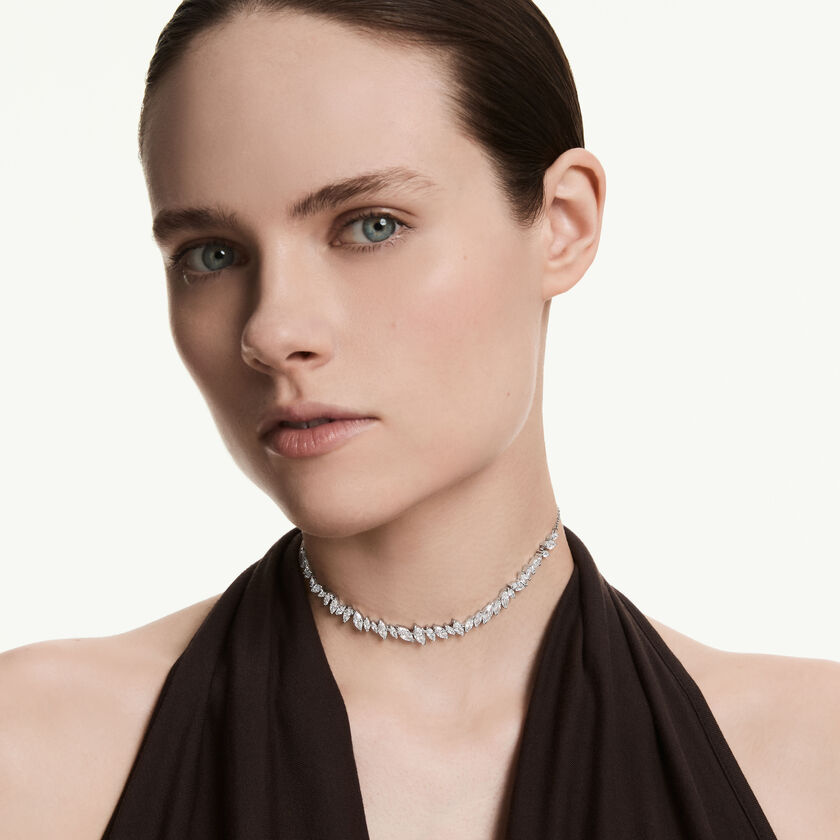 swarovski mesmera choker  marquise cut  white  rhodium plated