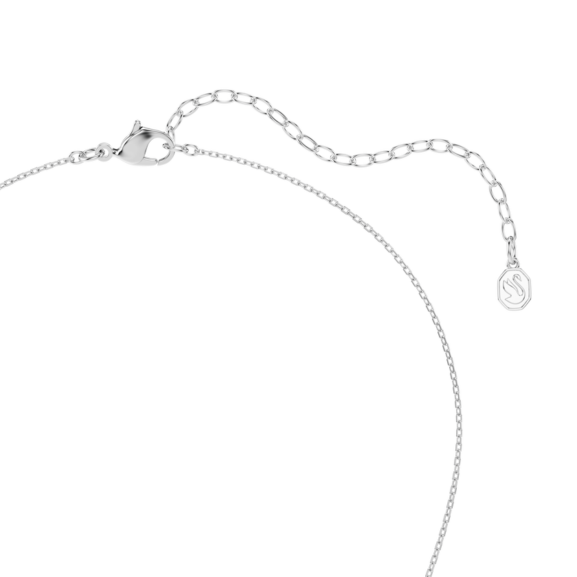swarovski sublima pendant  round cut  star  white  rhodium plated