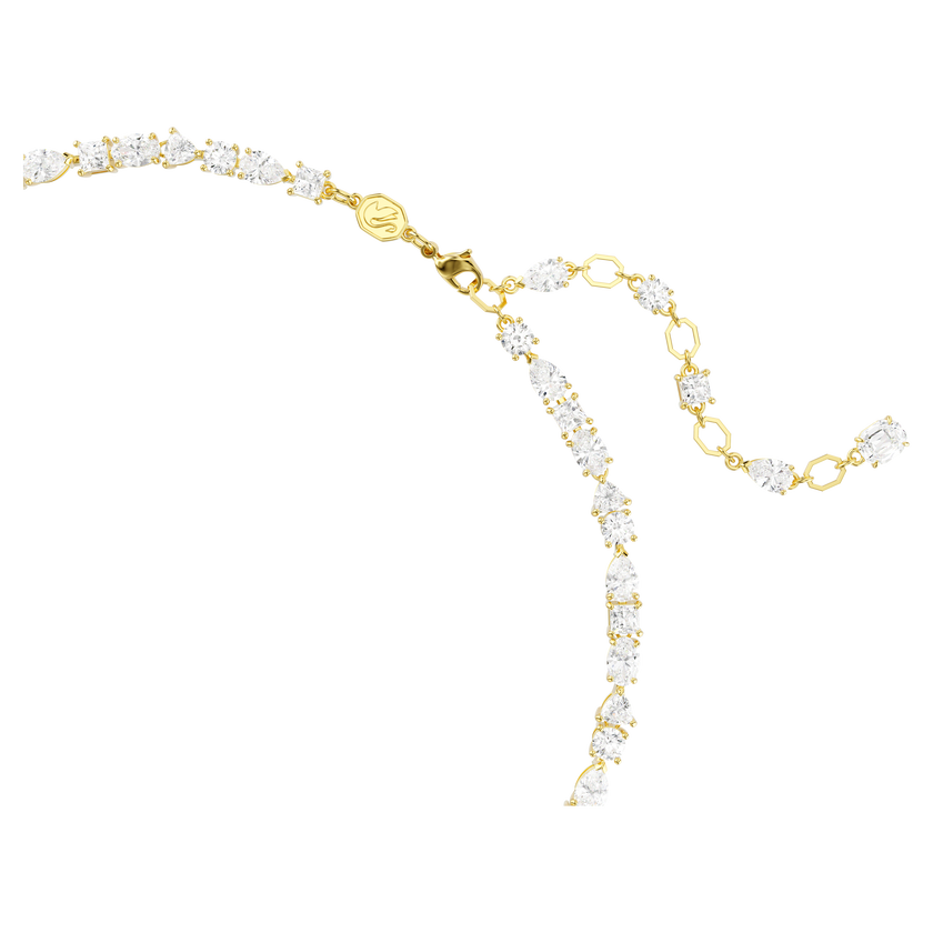 swarovski mesmera necklace  mixed cuts  white  gold tone plated