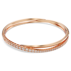 Hyperbola bracelet, White, Rose gold-tone plated