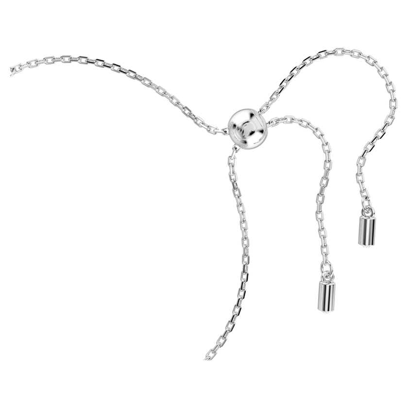 swarovski constella bangle  crystal pearl  round cuts  white  rhodium plated