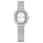 swarovski ساعة matrix octagon، سوار معدني، لون فضي، ستانلس ستيل