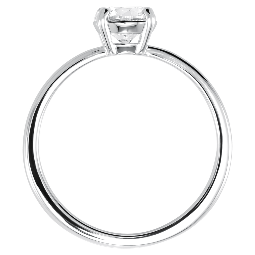 swarovski خاتم attract دائري، لون أبيض، طلاء روديوم
