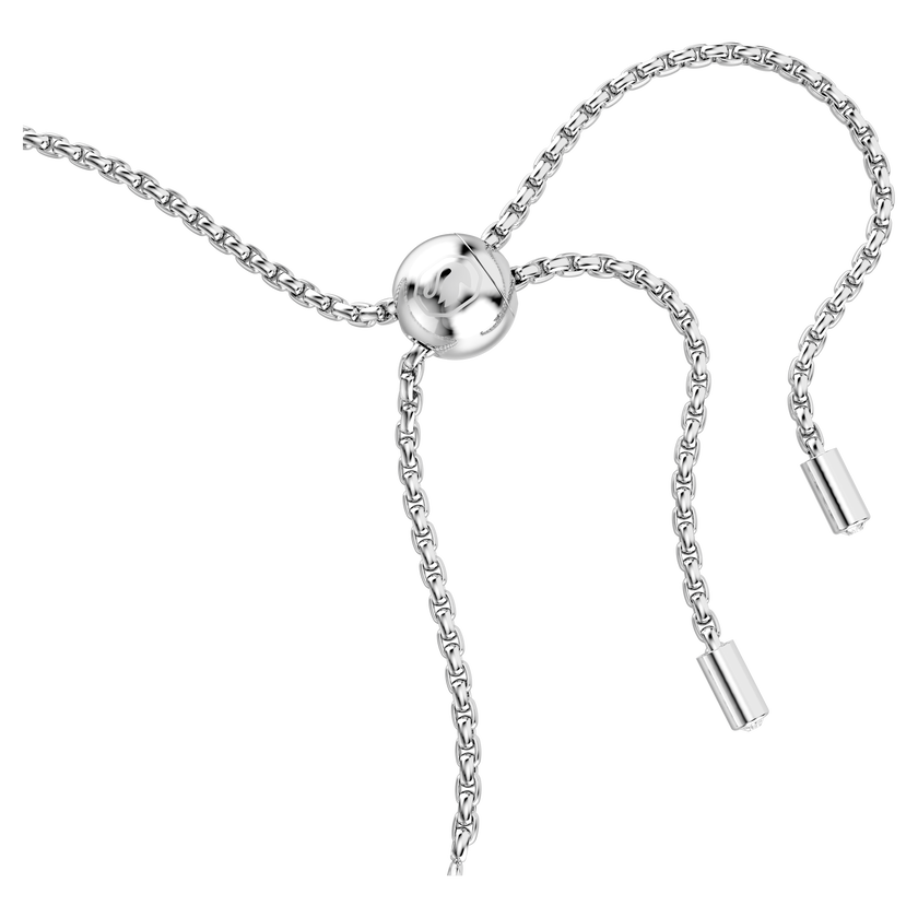 swarovski matrix tennis bracelet  mixed round cuts  white  rhodium plated
