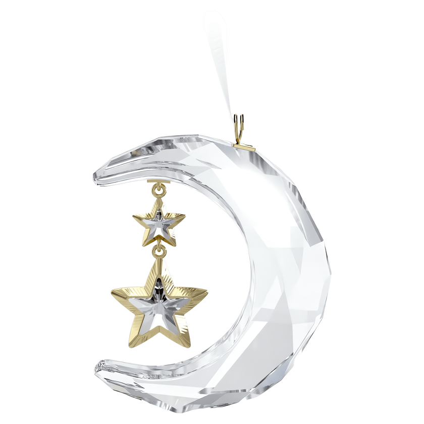swarovski holiday magic moon ornament