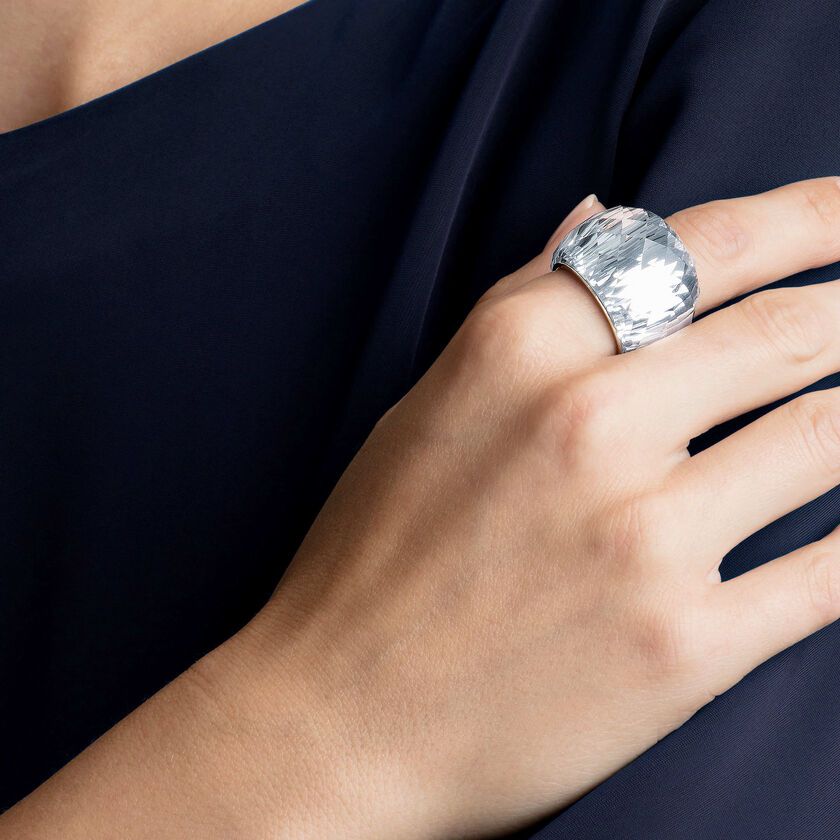 swarovski nirvana ring  white  stainless steel