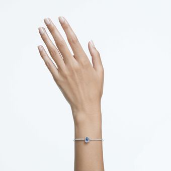 swarovski سوار millenia، قطع مُثَمَّن، ترصيع بافيه، لون أزرق، طلاء روديوم