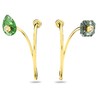 swarovski numina drop earrings  asymmetrical  larges  multicoloured