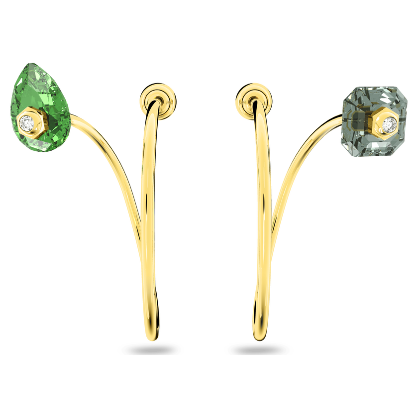 swarovski numina drop earrings  asymmetrical  larges  multicoloured