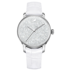 Crystalline Hours Watch, White, Stainless Steel
