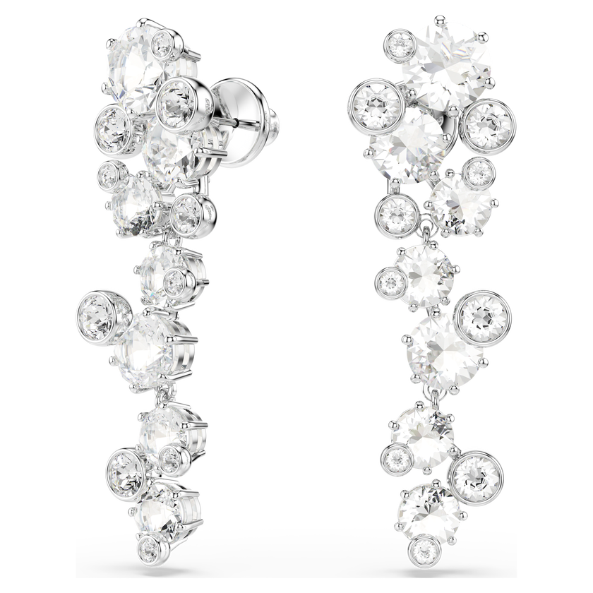 swarovski أقراط متدلية constella، قطع متنوع، لون أبيض، طلاء روديوم