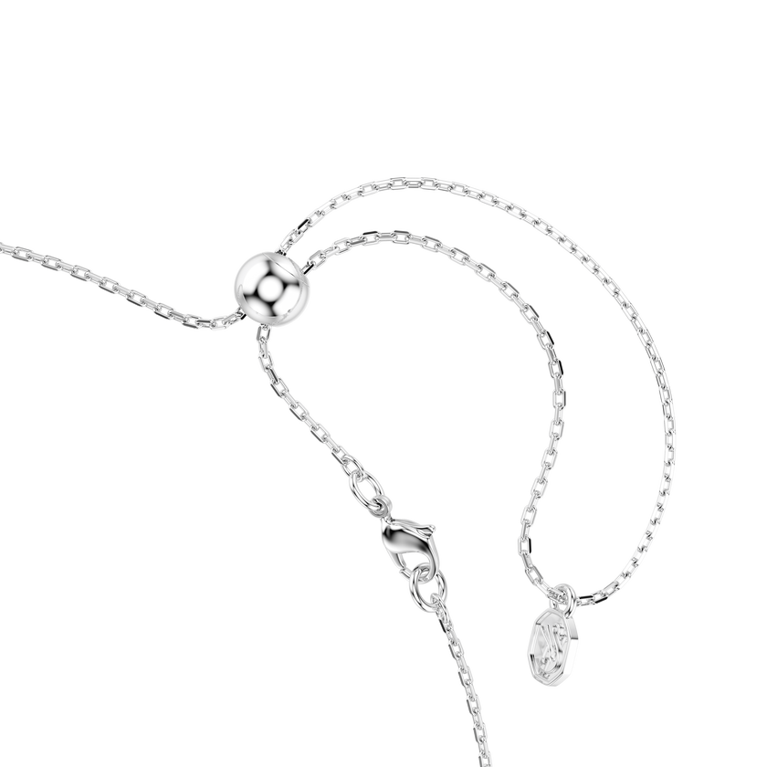 swarovski عقد matrix، قطع مُستدير، لون أبيض، طلاء روديوم