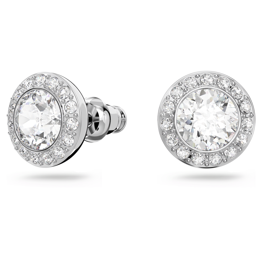 swarovski طقم una angelic، طقم من 3 قطع، قطع مُستدير، لون أبيض، طلاء روديوم