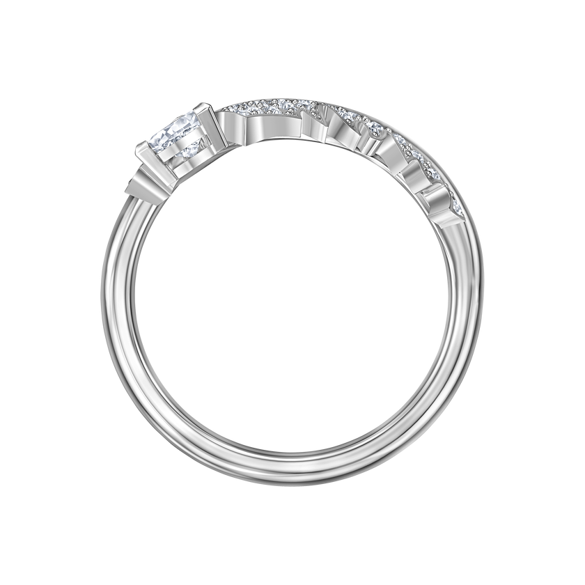 swarovski nice motif ring  white  rhodium plated