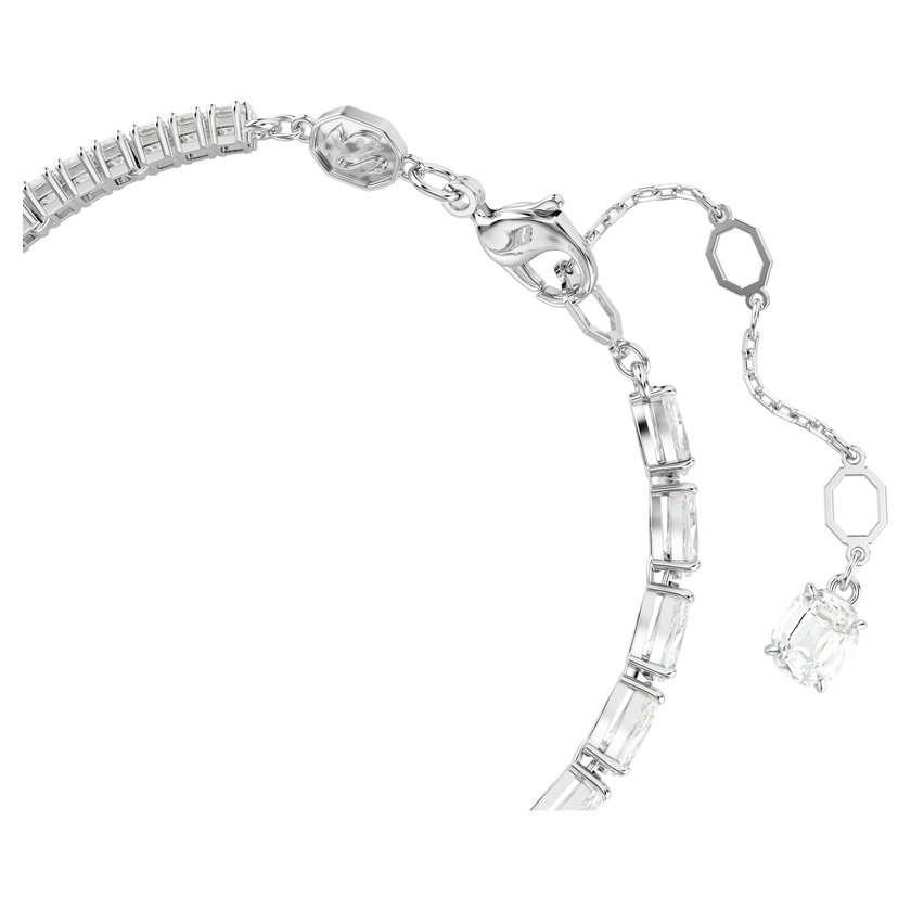 swarovski matrix bracelet  mixed cuts  white  rhodium plated