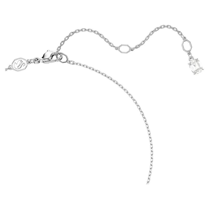 ariana grande x swarovski pendant  mixed cuts  heart  white  rhodium plated