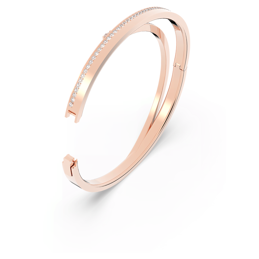 swarovski fresh bangle  white  rose gold plataed