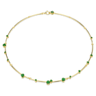 Constella necklace, Mixed round cuts, Green, Gold-tone plated