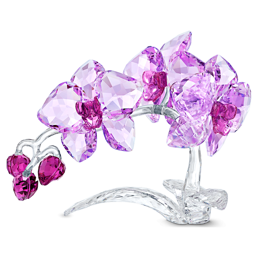 swarovski قطعة زينة على شكل زهور أوركيد كريستال