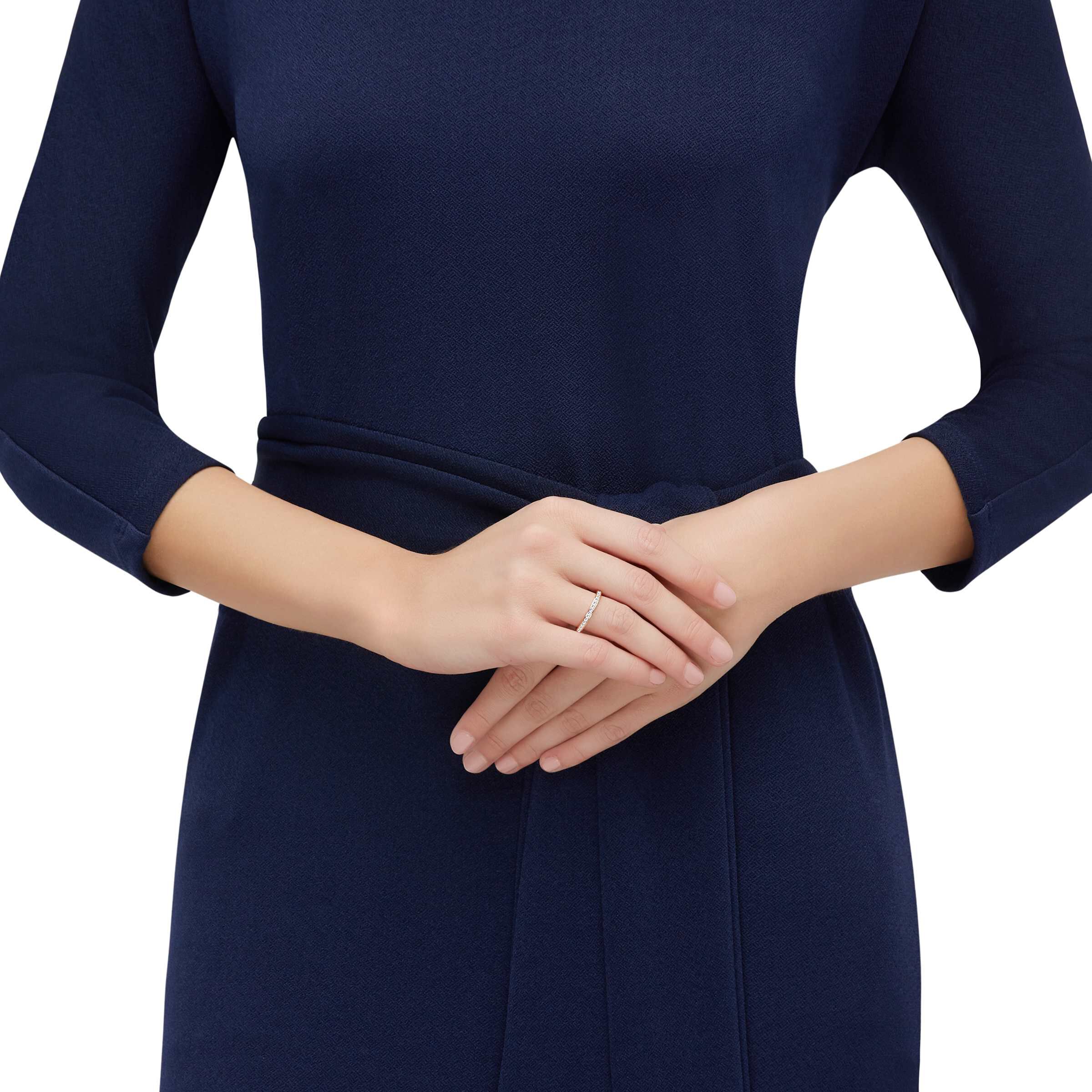 swarovski matrix ring  white  rose gold tone plated