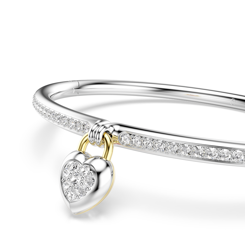 swarovski سوار idyllia، قطع متنوع، شكل قلب، لون وردي، لمسة نهائية من معادن مختلطة