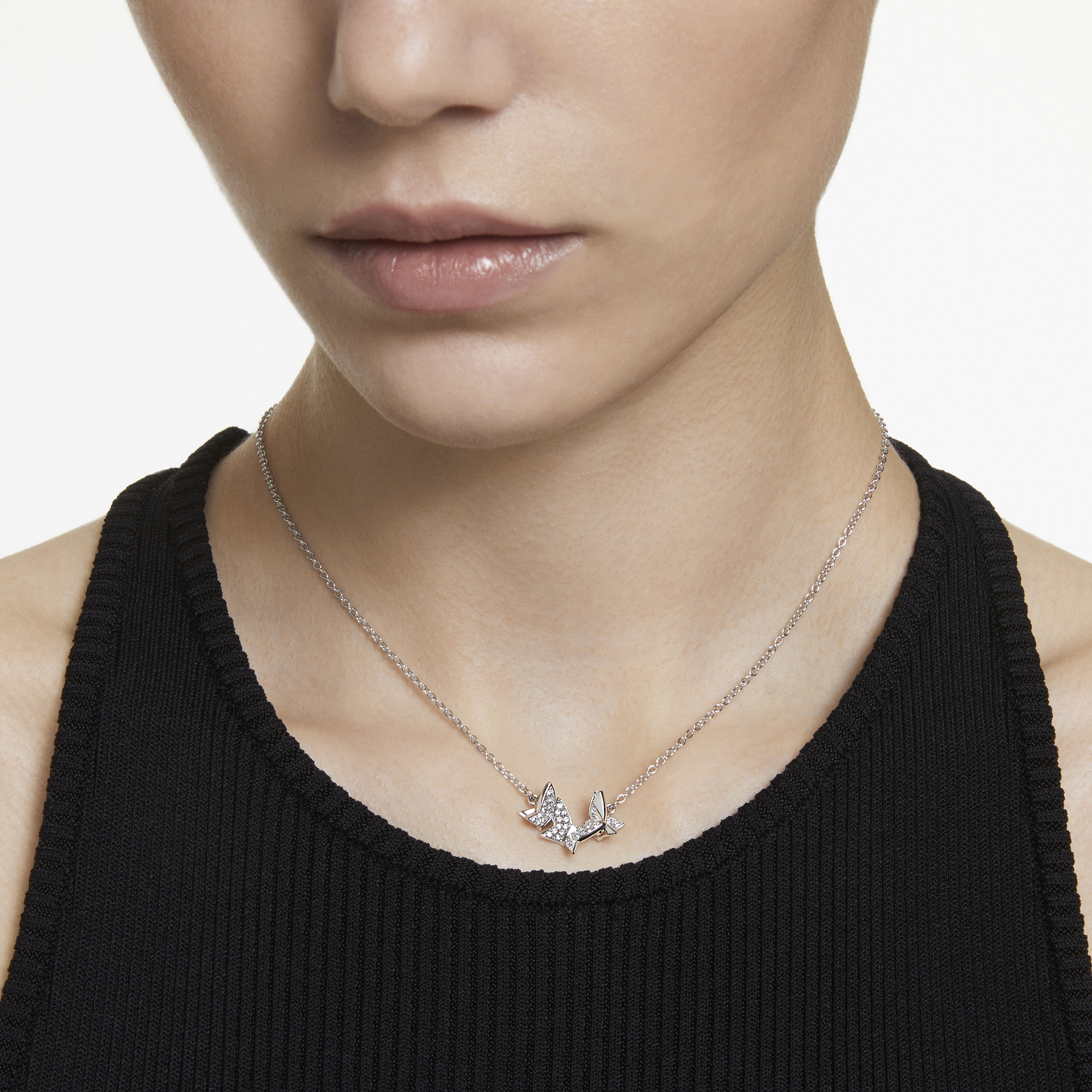 Buy Swarovski Lilia necklace Butterfly White Rhodium plated