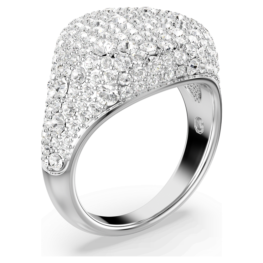 swarovski sublima cocktail ring  white  rhodium plated