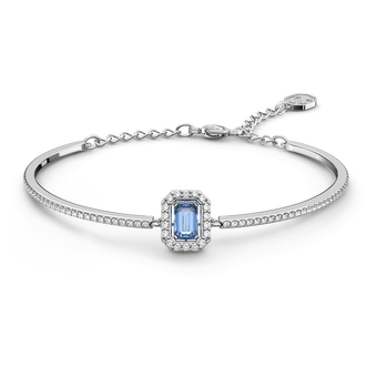 swarovski سوار millenia، قطع مُثَمَّن، ترصيع بافيه، لون أزرق، طلاء روديوم