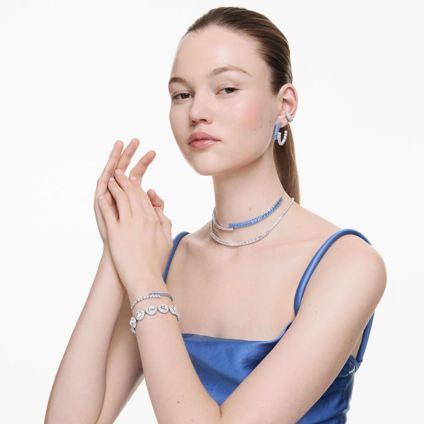 swarovski sublima earrings  white  rhodium plated