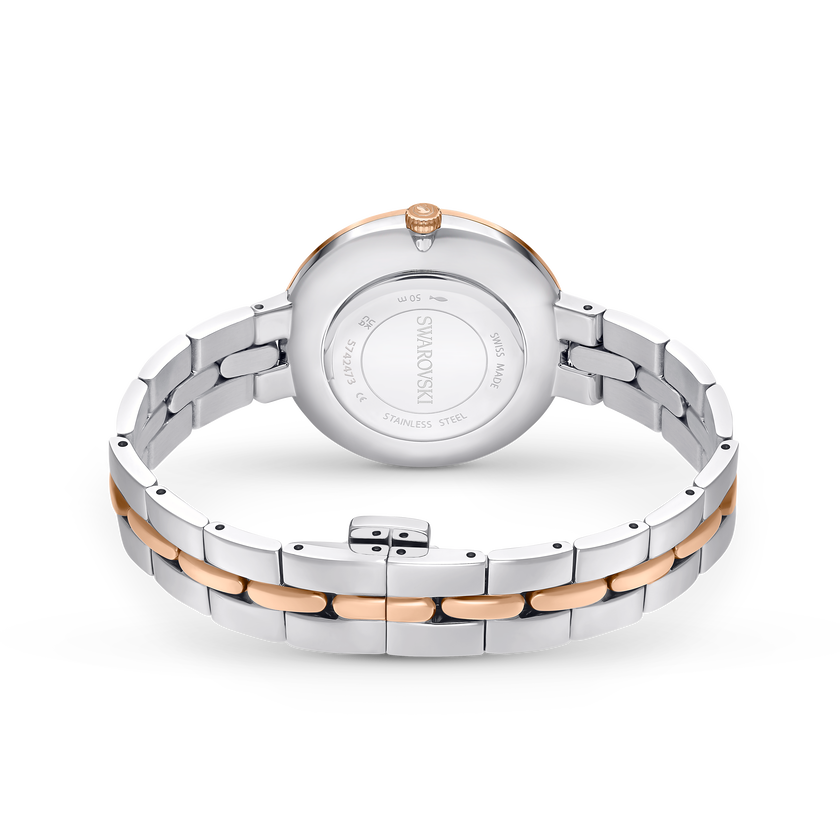 swarovski cosmopolitan watch  swiss made  metal bracelet  silver tone  mixed metal finish