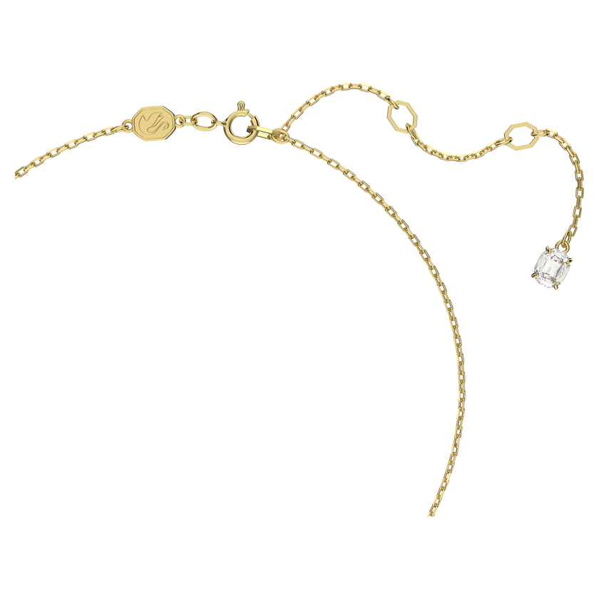 swarovski stilla pendant  round cut  white  gold tone plated
