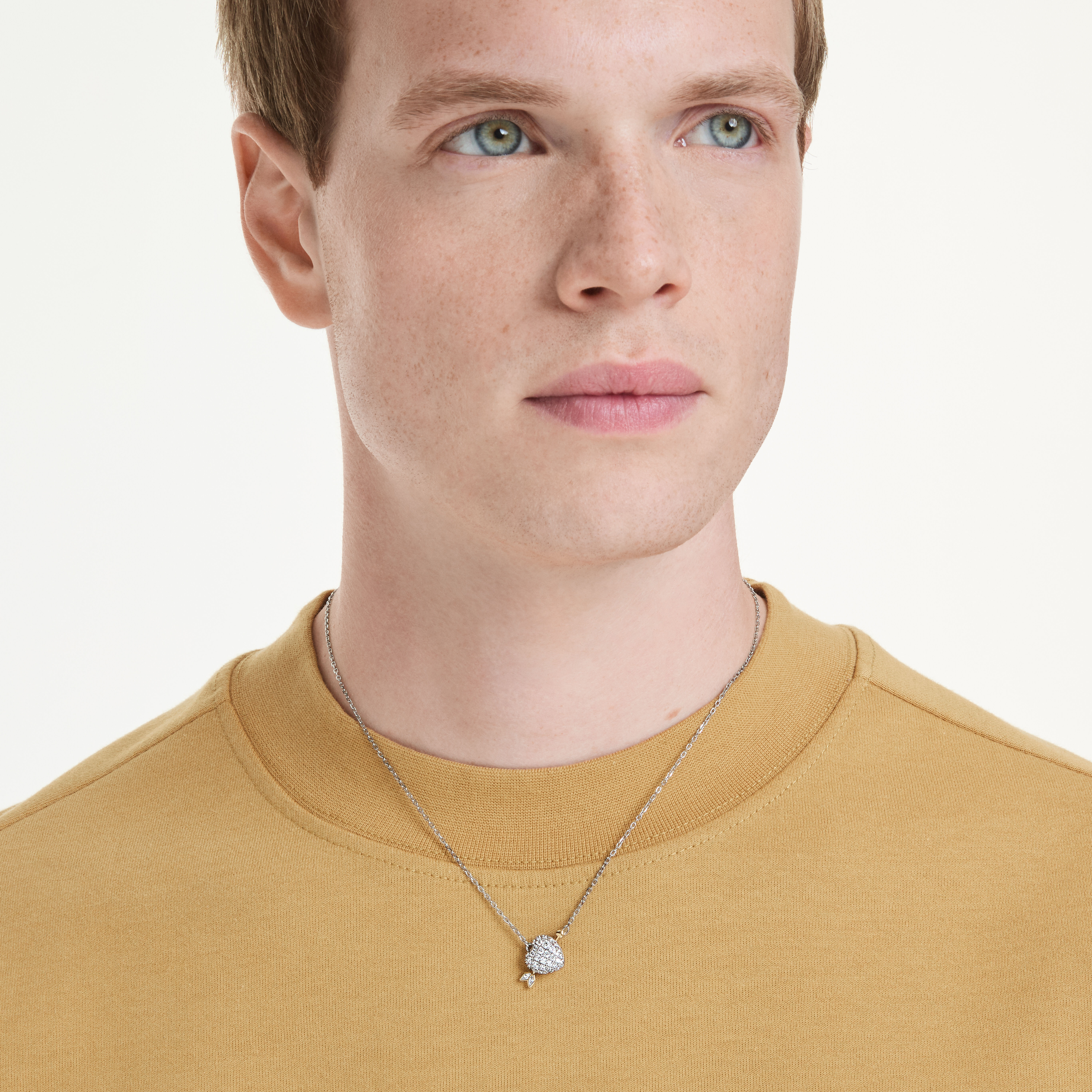 swarovski قلادة idyllia، قطع متنوع، شكل قلب، لون أبيض، لمسة نهائية من معادن مختلطة