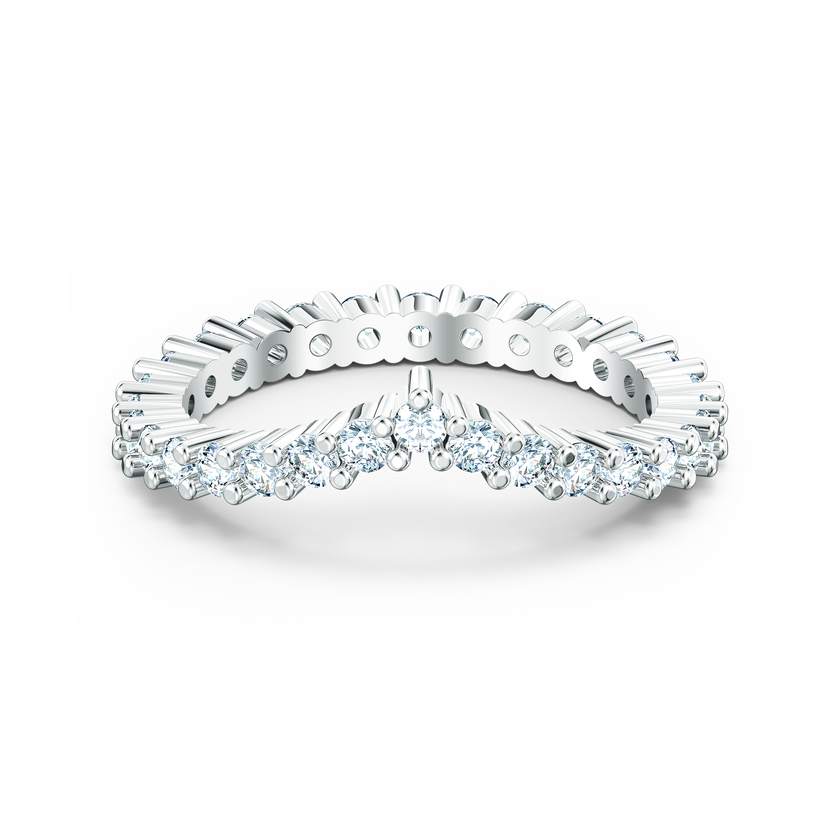 Vittore V Ring, White, Rhodium plated | Swarovski Egypt