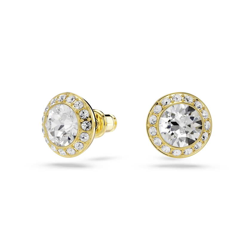 swarovski طقم una angelic، طقم من 3 قطع، قطع مُستدير، لون أبيض، لمسة نهائية من الذهب عيار 18 قيراط