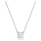 swarovski stilla pendant round cut white rhodium plated