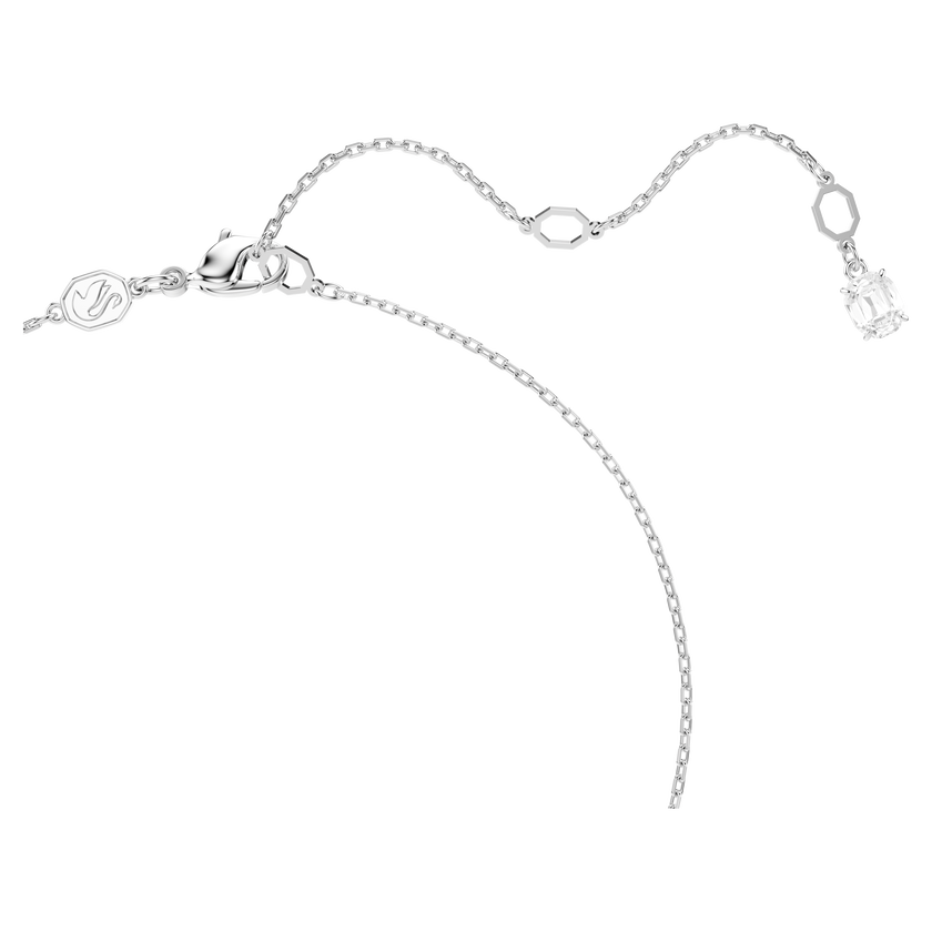 swarovski stilla pendant  square cut  white  rhodium plated