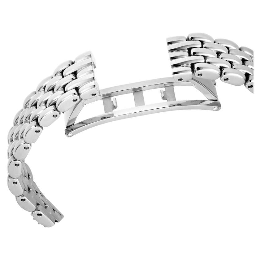 swarovski dextera octagon watch  swiss made  metal bracelet  silver tone  stainless steel