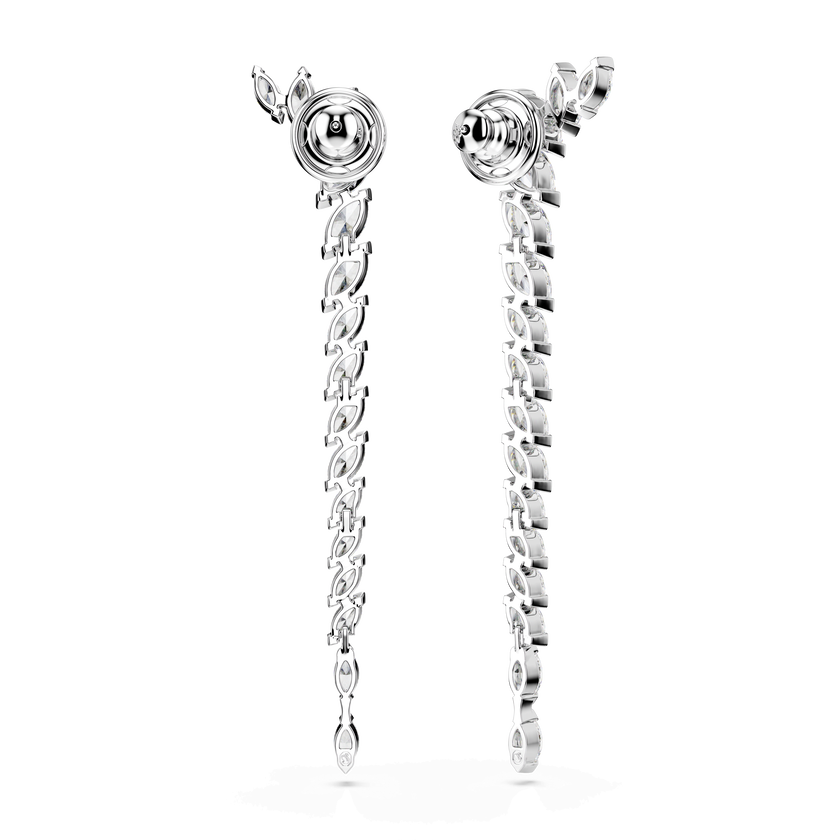 swarovski mesmera earrings  marquise cut  white  rhodium plated