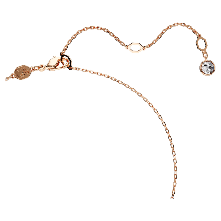 swarovski hyperbola set  infinity  white  rose gold tone plated