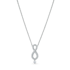 Swarovski Infinity Necklace, White, Rhodium plating