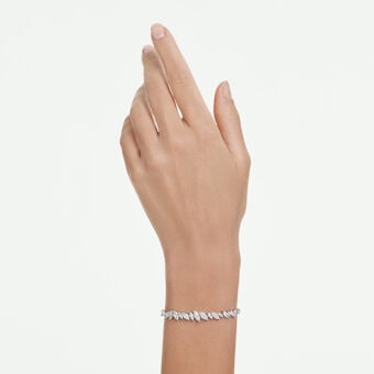 swarovski سوار mesmera، قطع ماركيز، لون أبيض، طلاء روديوم