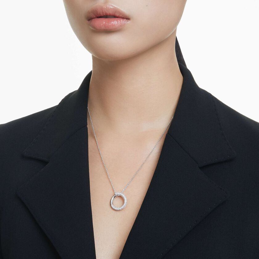 swarovski dextera pendant  pav   white  rhodium plated