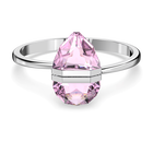 swarovski lucent bangle  magnetic  pink  rhodium plated