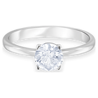 swarovski attract round ring  white  rhodium plating