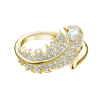 خاتم Nice  ، أبيض ، مطلي باللون الذهبي الوردي