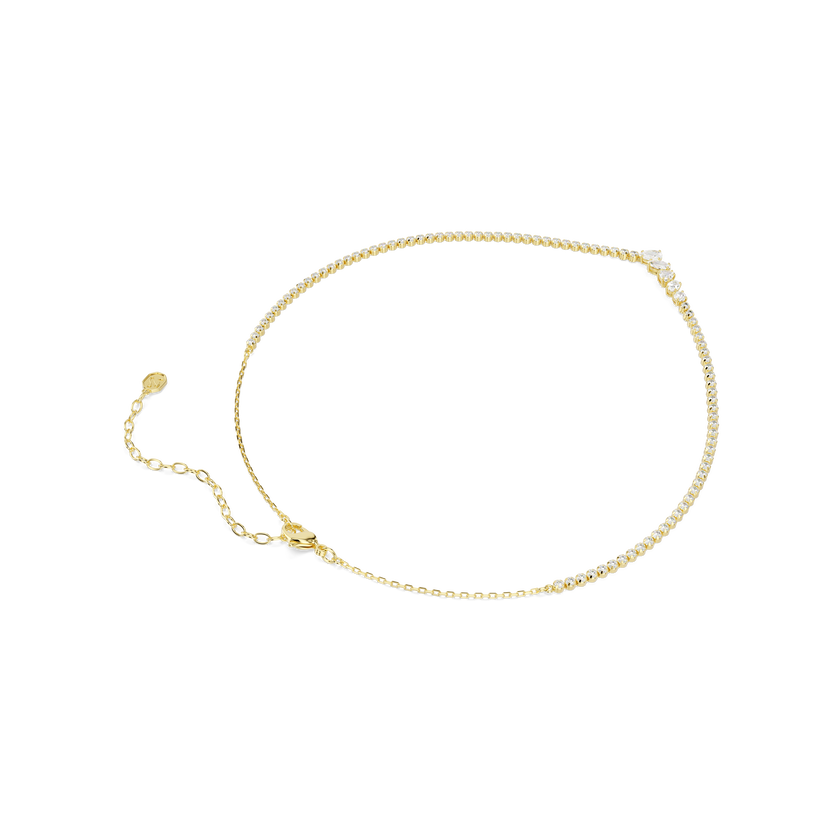swarovski mesmera necklace  mixed cuts  white  18k gold finish