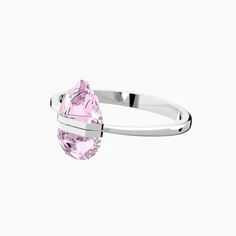 Lucent bangle, Magnetic, Pink, Rhodium plated