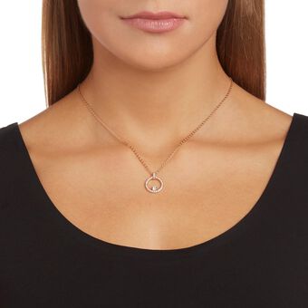 swarovski constella pendant  white  rose gold tone plated