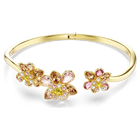 swarovski أسورة idyllia، قطع متنوع، شكل زهرة، ألوان متعددة، طلاء باللون الذهبي الوردي