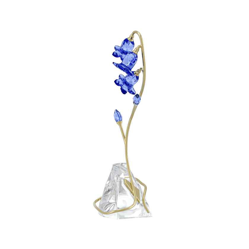 swarovski مجسم زهرة الجرس الزرقاء من مجموعة florere